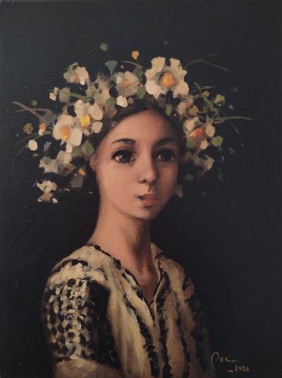 Poza Coronita din flori de camp, ulei pa