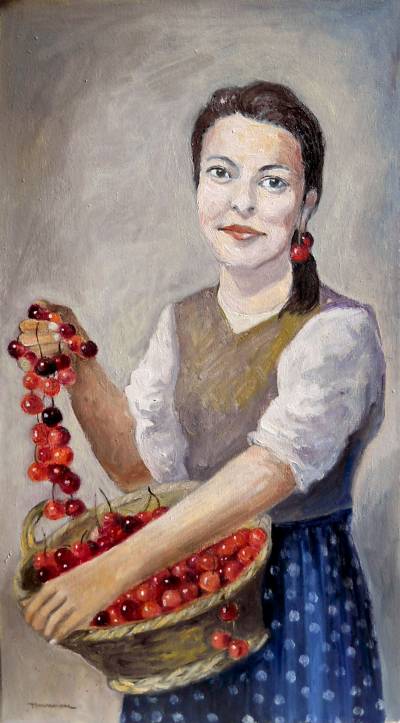 Poza fata cu ciresele