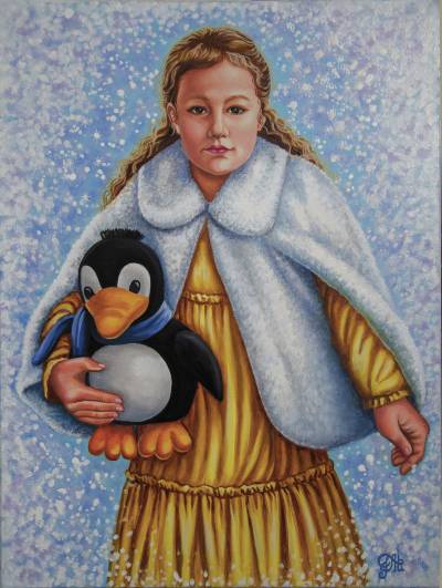 Poza Fetița cu pinguinul