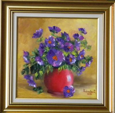 Poza FLORI MOV IN BOL ROSU