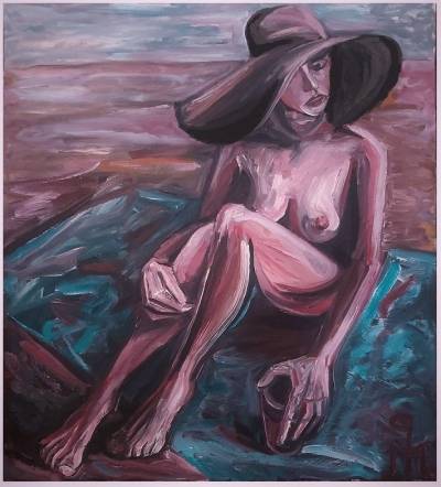 Poza Iulia la plajă