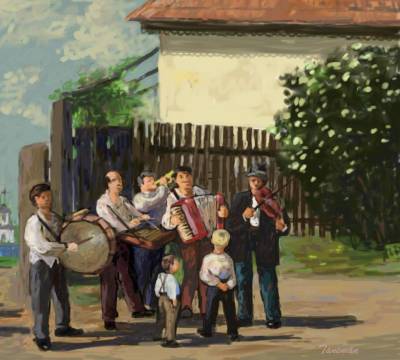 Poza muzicanti la nunta .