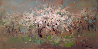 Poza Peisaj in martie ,ulei carton