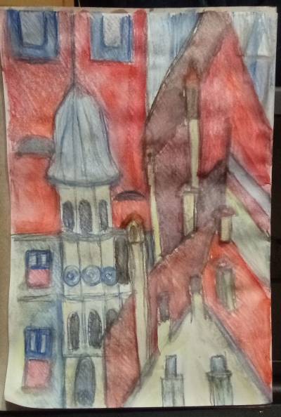 Poza Tablou cu acoperisuri roșii Sighi?