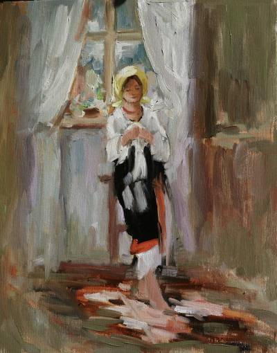 Poza Taranca lucrand la fereastra