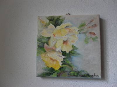 Poza Trandafiri galbeni-pictura ulei pe 