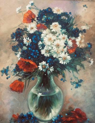 Poza vas cu flori de primavara