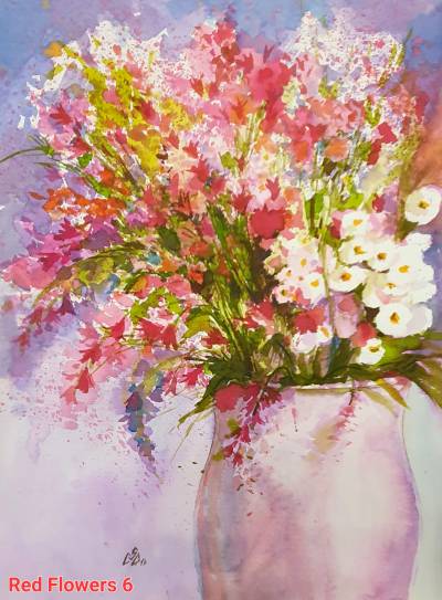 Tablou pictură buchet flori de vara.