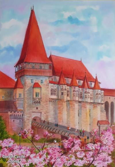 Tablou pictură Castelul Corvinilor, Hun