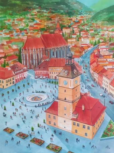 Tablou pictură peisaj din Brașov
