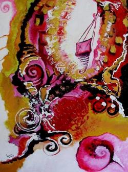 Picturi abstracte/ moderne Dansand cu vantul