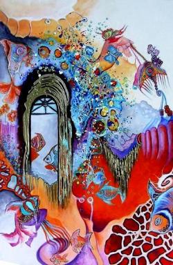 Picturi abstracte/ moderne La castelul de nisip