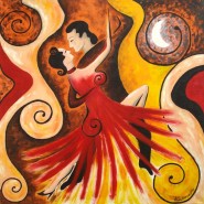Picturi abstracte/ moderne Tango sub clar de luna
