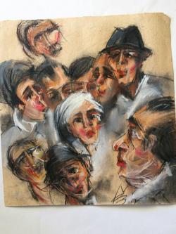 Picturi abstracte/ moderne grup de oameni