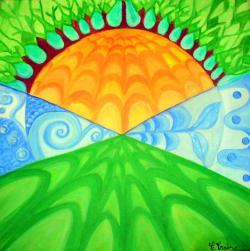 Picturi abstracte/ moderne Peste mari si tari