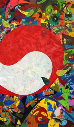 Picturi abstracte/ moderne YangYin. Leaves in the Wind