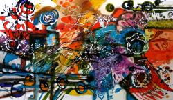 Picturi abstracte/ moderne Omul care aduce ploaia