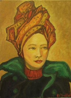 Picturi abstracte/ moderne Femeie cu turban