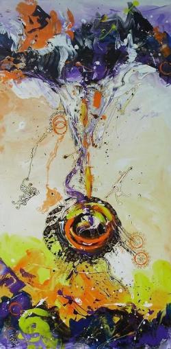 Picturi abstracte/ moderne Ascultand ploaia