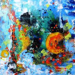 Picturi abstracte/ moderne Cand luna merge la culcare