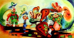 Picturi abstracte/ moderne Clovnul de portelan