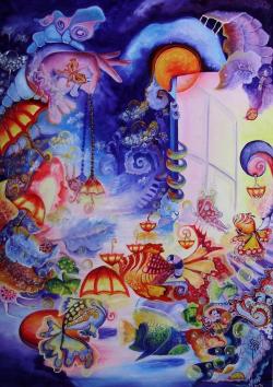 Picturi abstracte/ moderne Lampionul de pe aleea soarelui