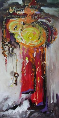 Picturi abstracte/ moderne Poarta cu cheita ferecata