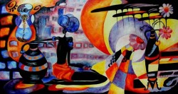 Picturi abstracte/ moderne Prin tunelul timpului