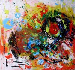 Picturi abstracte/ moderne Un apus de luna plina