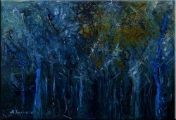 Picturi abstracte/ moderne Padurea albastra