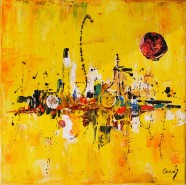 Picturi abstracte/ moderne Orasul auriu