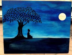 Picturi abstracte/ moderne Meditatie sub luna plina