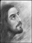 Picturi alb negru Isus 1