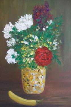 Picturi cu flori Statica cu banana