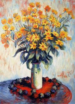 Picturi cu flori  f. galbene