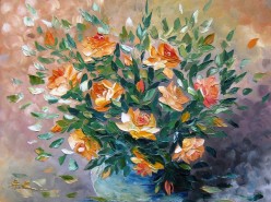 Picturi cu flori Diana roses