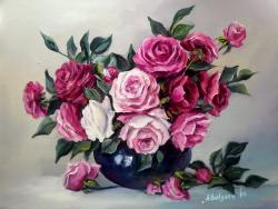 Picturi cu flori PARFUM RUBINIU