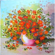 Picturi cu flori Flori portocalii