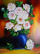 Picturi cu flori Trandafiri albi
