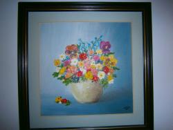 Picturi cu flori vaza cu buchet de flori