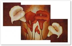 Picturi cu flori Tablou cale 3 buc