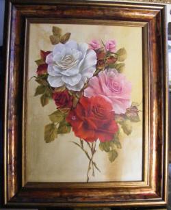 Picturi cu flori Buchet de vara inrourat