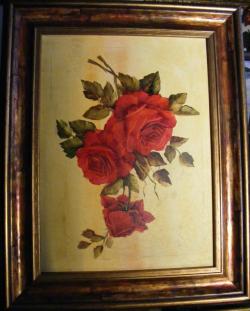 Picturi cu flori Floral trandafiri rosii
