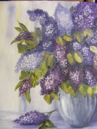 Picturi cu flori Liliac in vas