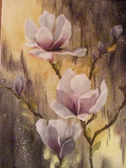 Picturi cu flori Magnolii diafane