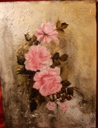 Picturi cu flori Motiv abstract cu trandafiri roz