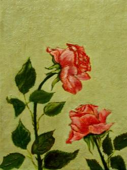 Picturi cu flori Doi trandafiri