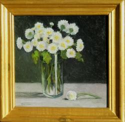 Picturi cu flori crizanteme pitice in pahar