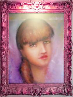 Picturi cu flori Portret de fata_II