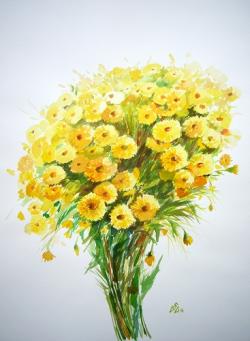 Picturi cu flori Yellow Flowers 3